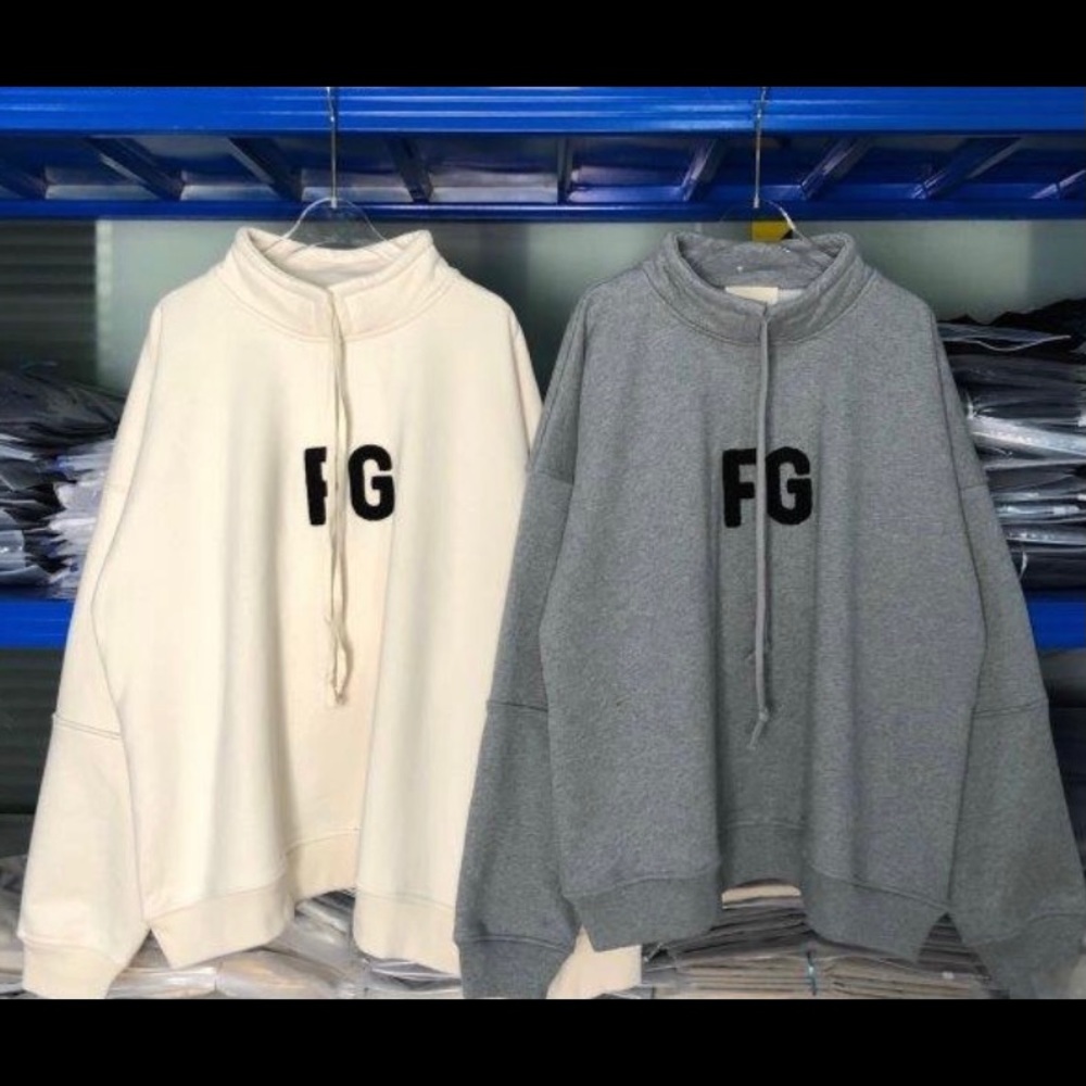 Fear Of God ( FG) mock neck pullover sweatshirt